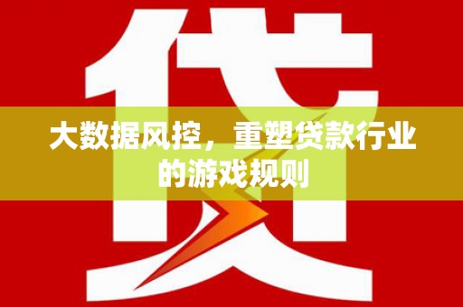 浏阳大数据风控，重塑贷款行业的游戏规则