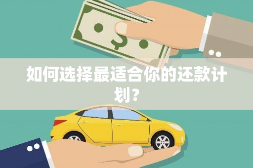 浏阳如何选择最适合你的还款计划？