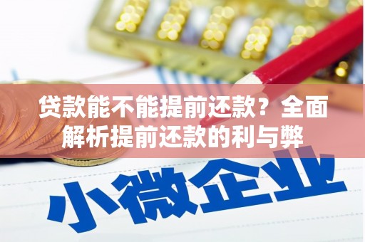 浏阳贷款能不能提前还款？全面解析提前还款的利与弊