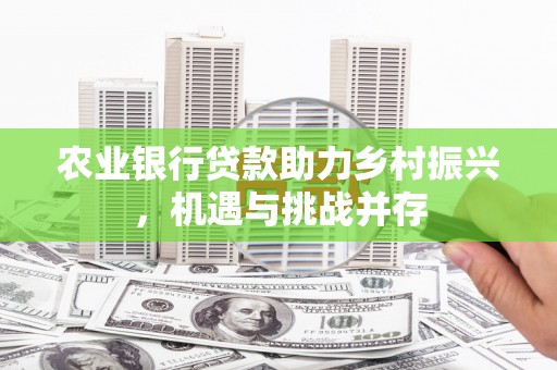 浏阳农业银行贷款助力乡村振兴，机遇与挑战并存