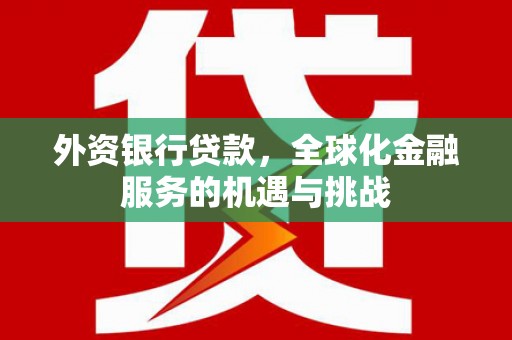 浏阳外资银行贷款，全球化金融服务的机遇与挑战