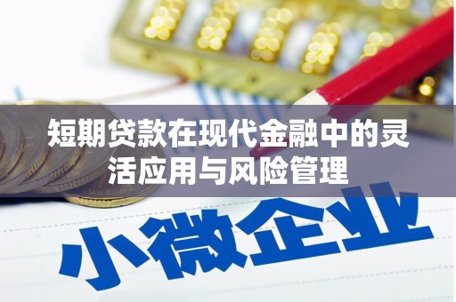 浏阳短期贷款在现代金融中的灵活应用与风险管理